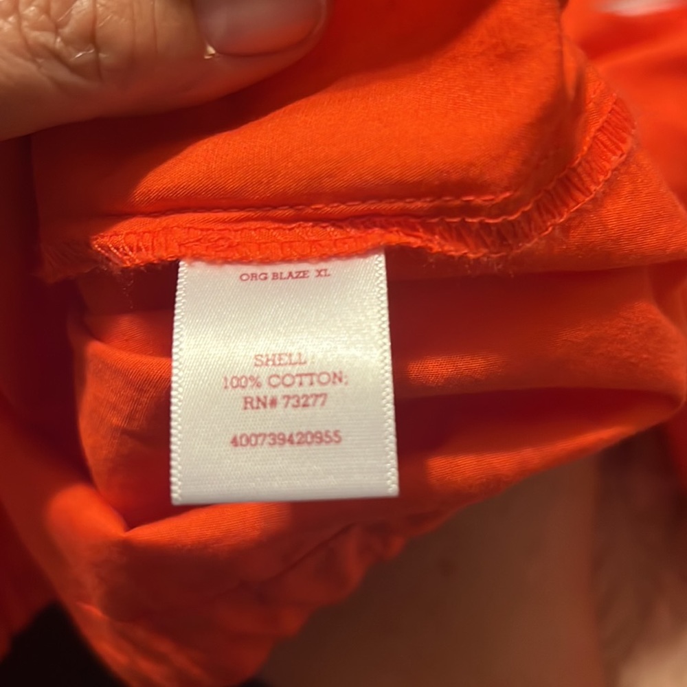 SO orange 100% cotton lightweight hooded jacket - Picture 10 of 11